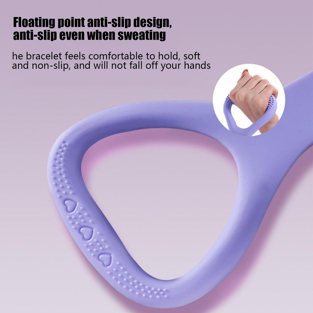 8-Shape Elastic Yoga Stretch Band, Figure 8 Fitness Resistance Band Shoulder Back Arm Exercise Rope Training Equipment for Women
