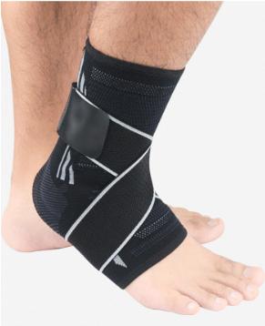 Manufacturer Adjustable Weave Elastic Compression Foot Ankle Support Brace Socks Sleeve Protector Gear with Bandage Wraps Straps