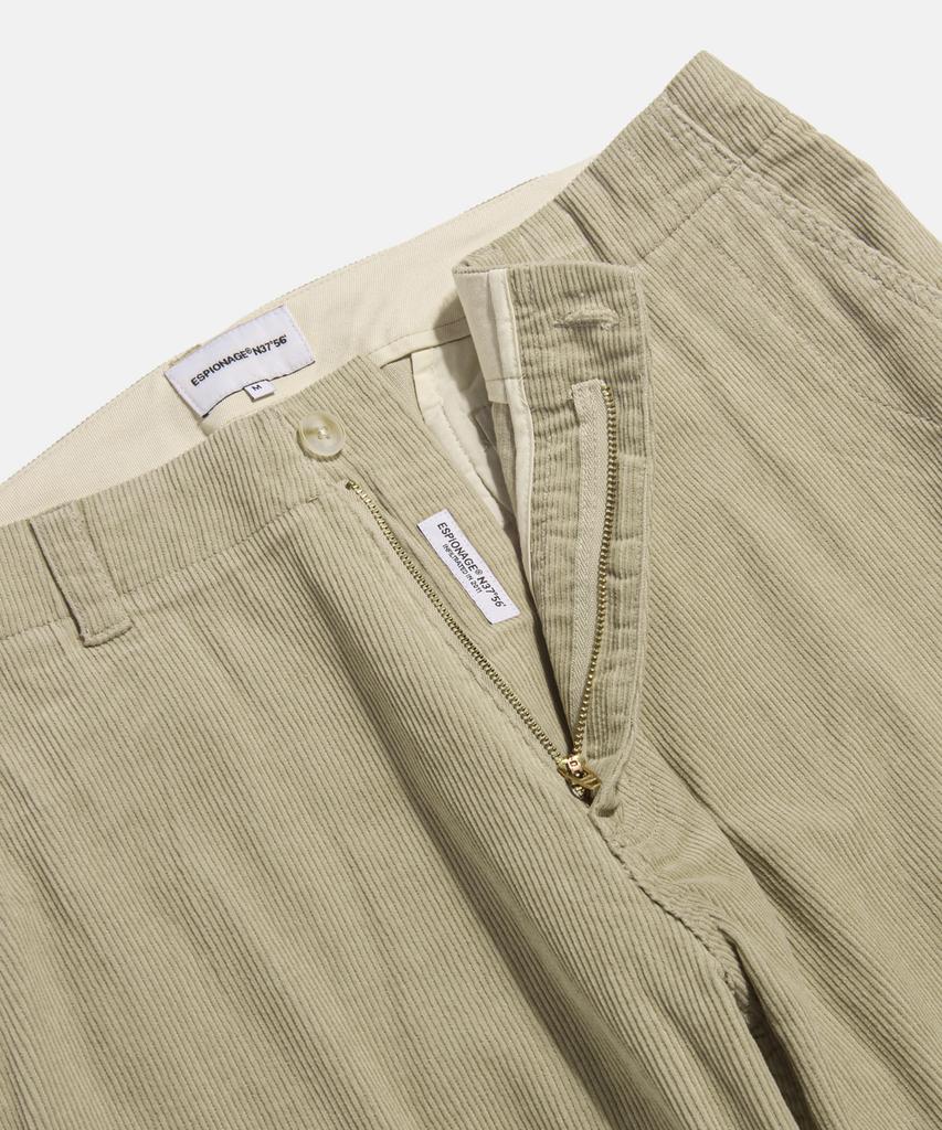 ESPIONAGE Corduroy Officer Pants Bone Beige
