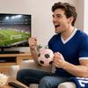 Soccer Ceramic Mug, 400ml Football Shaped Cup with Lid, Black White Hexagon Sports Drinkware for Home Office, Fan Gifts