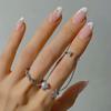 Sterling Color Combination Open Party Event Jewelry Rings Pearl Cubic Zircon Long Tassel Chain Finger Rings Women Best Gathering Souvenir