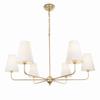 CLASSY PLUS Gold WHITE Chandelier - wide