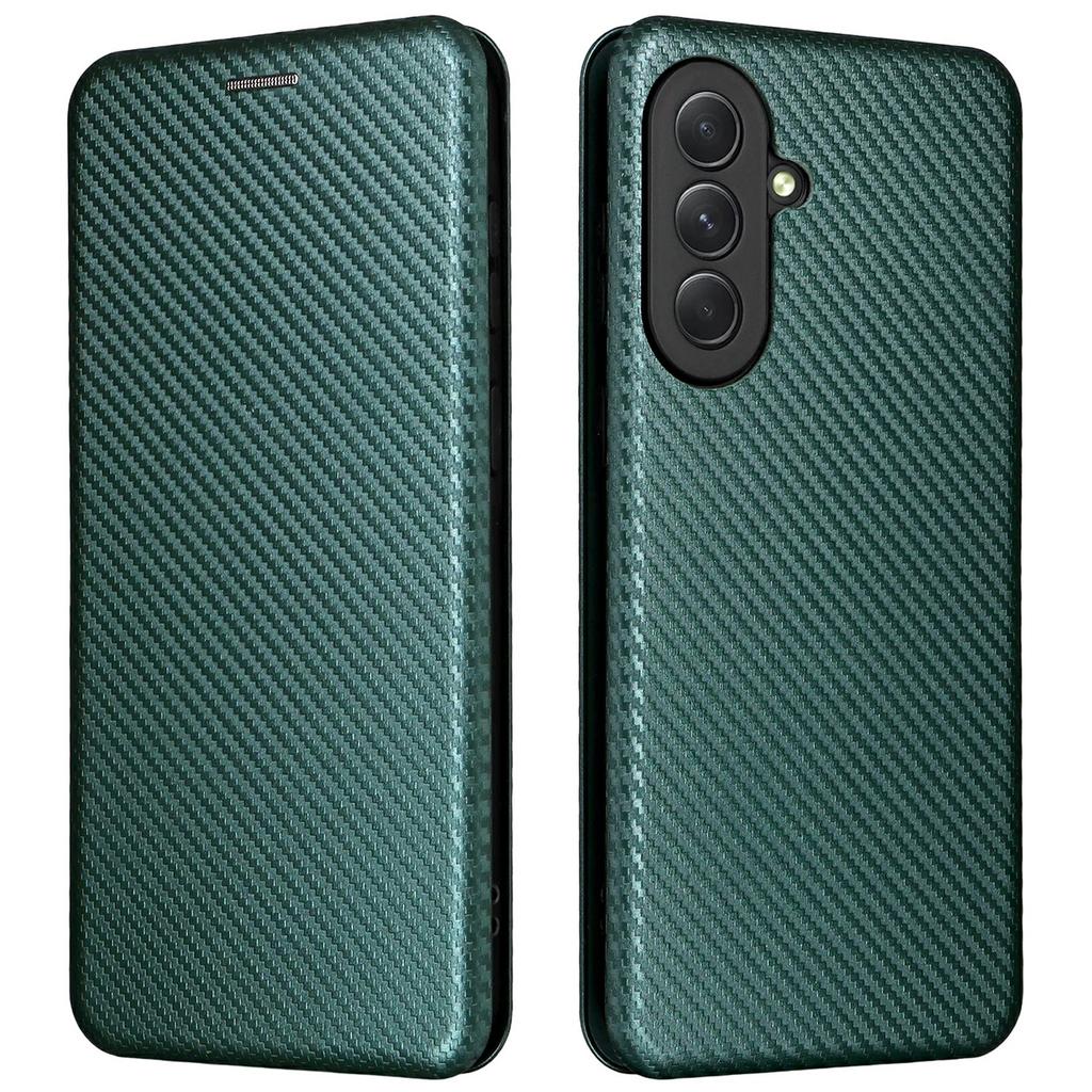 For Samsung Galaxy A57 5G Case Carbon Fiber Texture Drop-Proof PU Leather Phone Cover