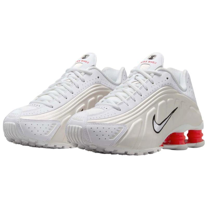 Nike Shox R4 White Phantom Picante Red Women's Sneakers AR3565-103