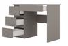 Mijas Left Computer Desk For Laptop 4 Drawers Color Clay Grey For Study And Work
