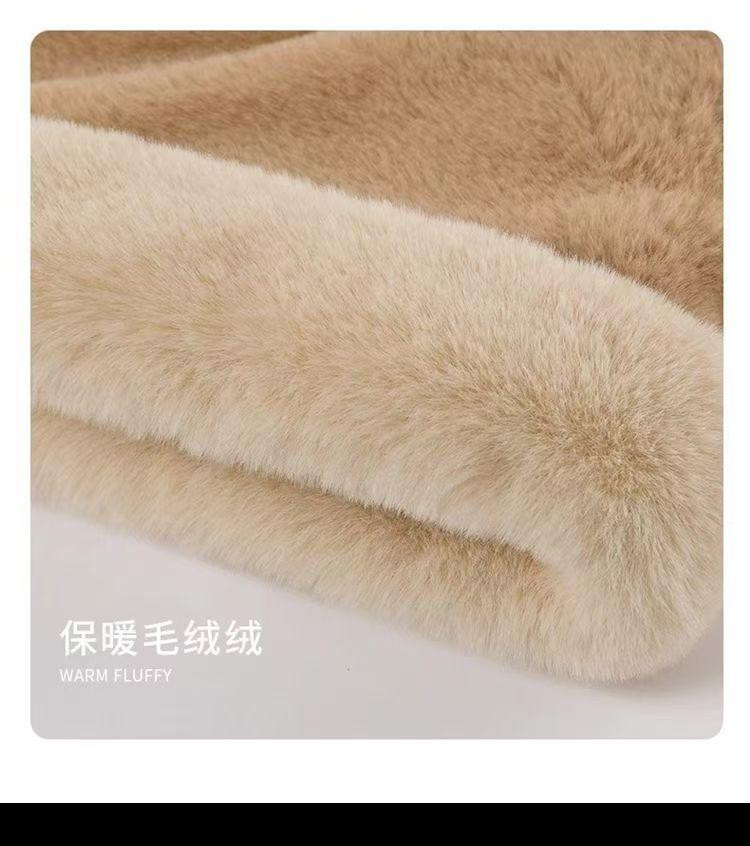 Cute Little Bear Scarf Hat Warm One Piece Hat Hair Korean Version Hooded Mask Plush Hat Winter Skiing and Cycling Comfortable