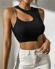 Women Sexy  Overlap Cross Sling Crop Tank Top Vest