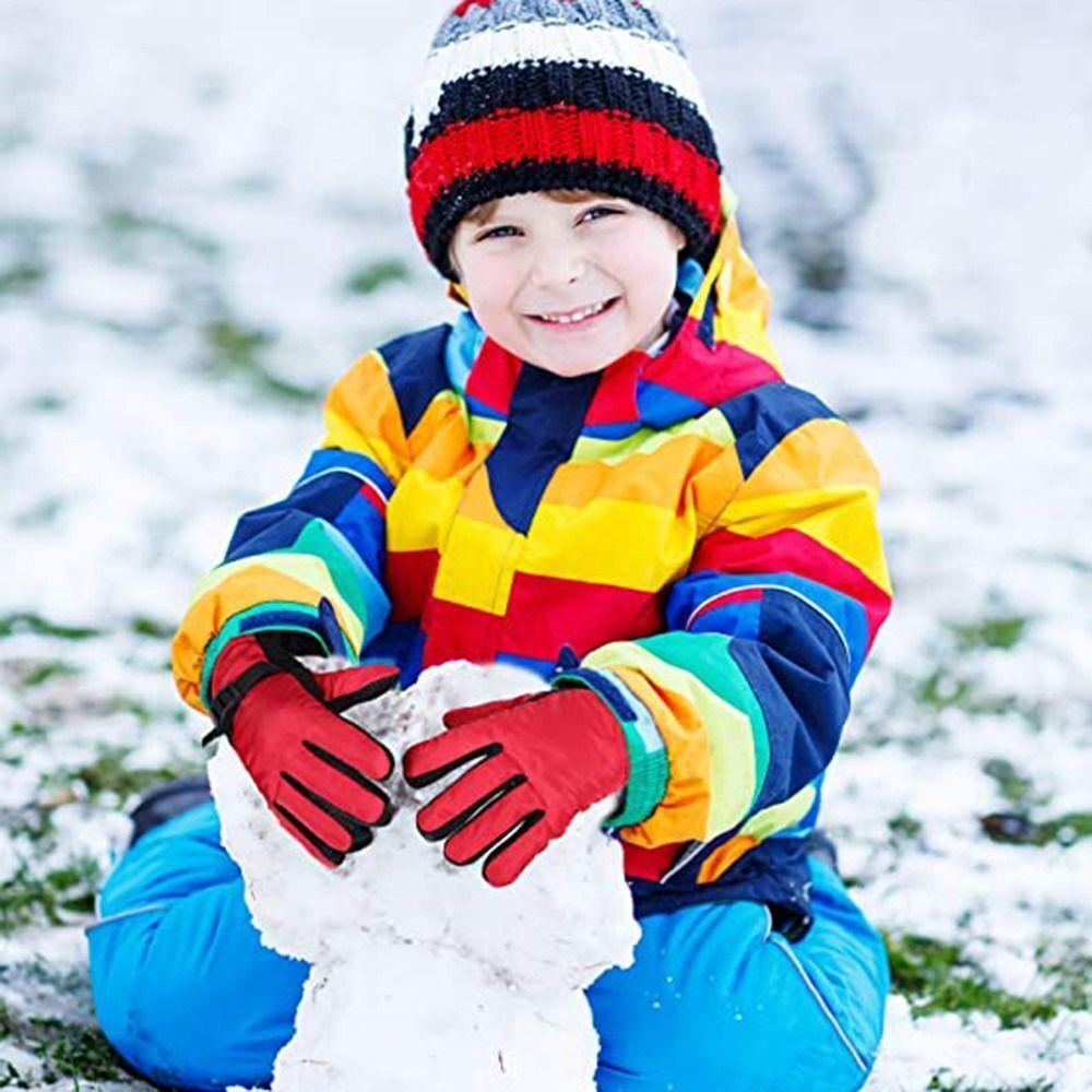 Rutschfeste Skihandschuhe, wasserdichte warme Handschuhe für Erwachsene, Fäustlinge für Kinder