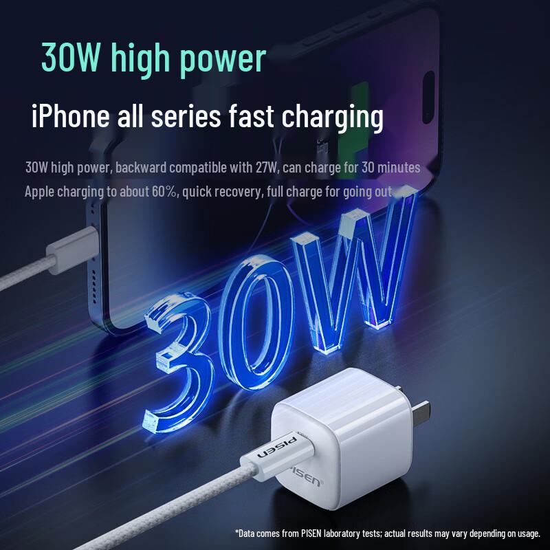 Pisen 30W GaN PD Type-C Fast Charger
