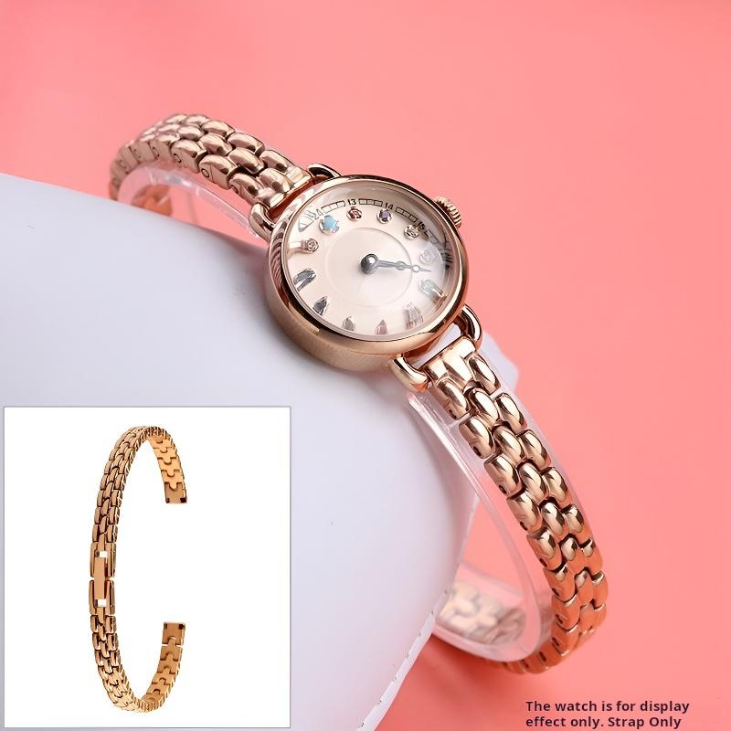 6mm 8mm 10mm 12mm 14mm 16mm Lucido Donna Piccola Taglia Cinturino Universale Acciaio Inossidabile moda Cinturino per Orologio Donna oro rosa Bracciale