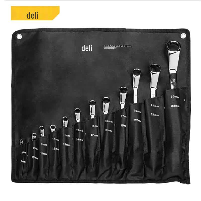 Deli 12-Piece Double Ring & Hex Wrench Set 12-piece set
