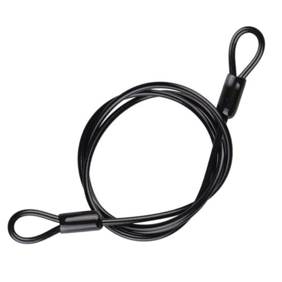 Многофункциональный высокопрочный велосипедный багажный замок 100 см стальной тросик чёрный