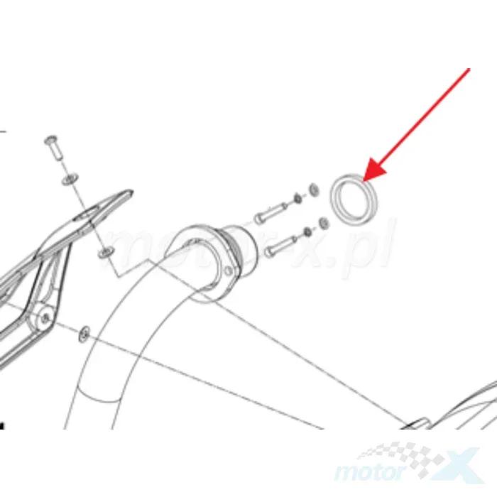 40*30*5 Motorcycle Exhaust Pipe Gasket For Benelli Leoncino 250 ABS TRK251 2018- BN251 16-20 TNT25 TNT150