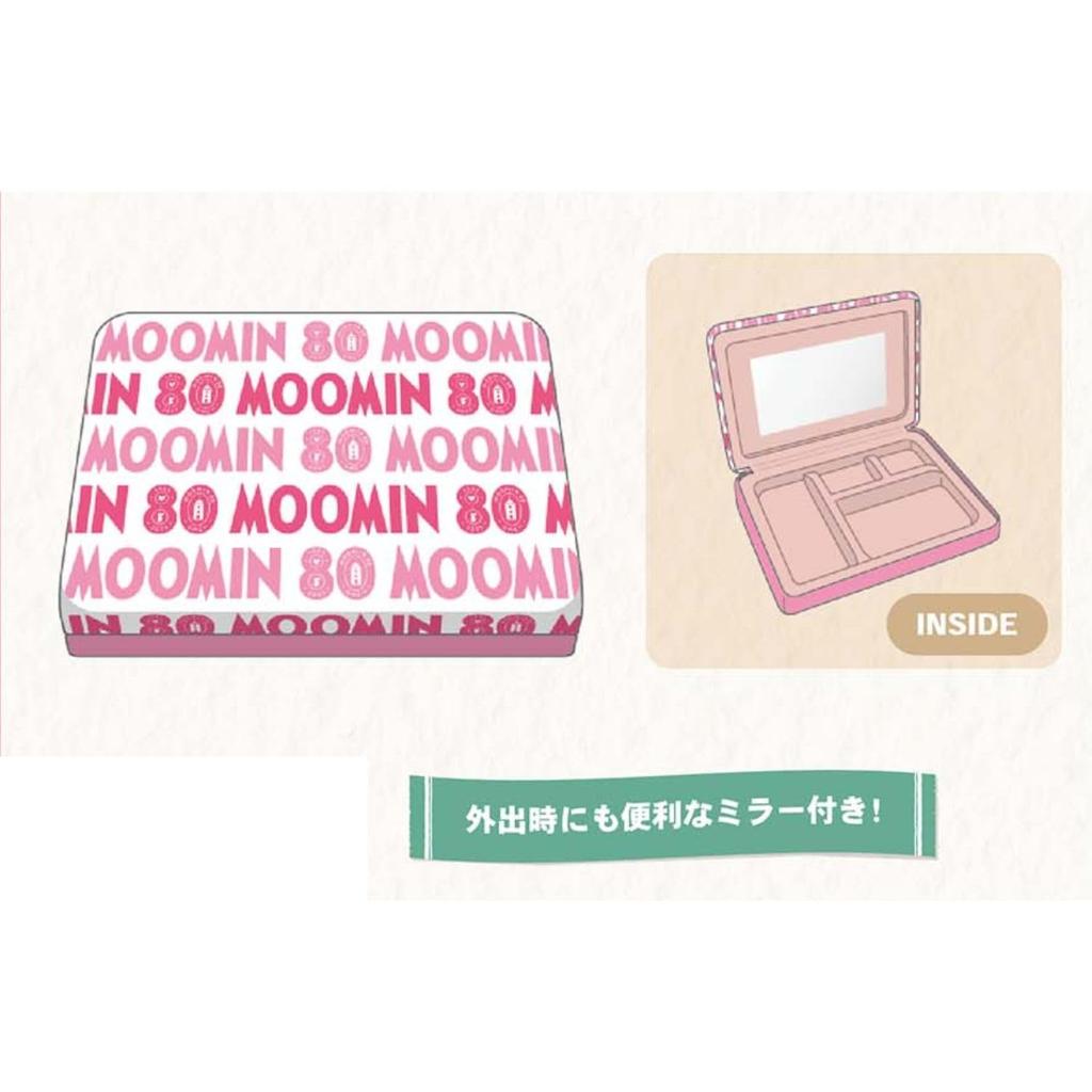Marimo Craft Moomin Accessory Case 80th Anniversary Pink W100 X H20 X D68mm MOM-763