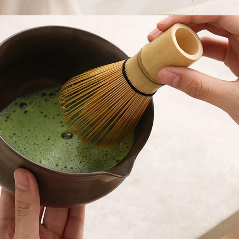Conjunto de Chá Matcha 4 Peças Batedor de Bambu Seguro Colher de Chá Conjuntos de Chá Ferramentas para Fazer Chá Loja de Bebidas Interna Acessórios