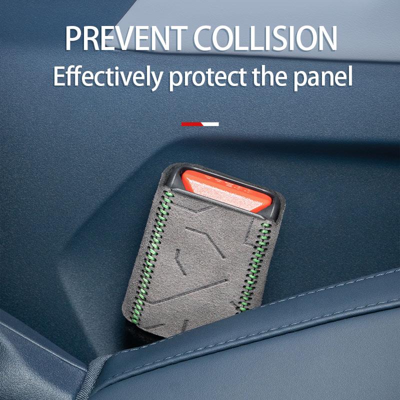 2pcs Car Seatbelt Buckle Cover For ZEEKR 001 007 X 2025 2025 2025 Suede Seat Belt Buckle Protective Cover Interior Accessories