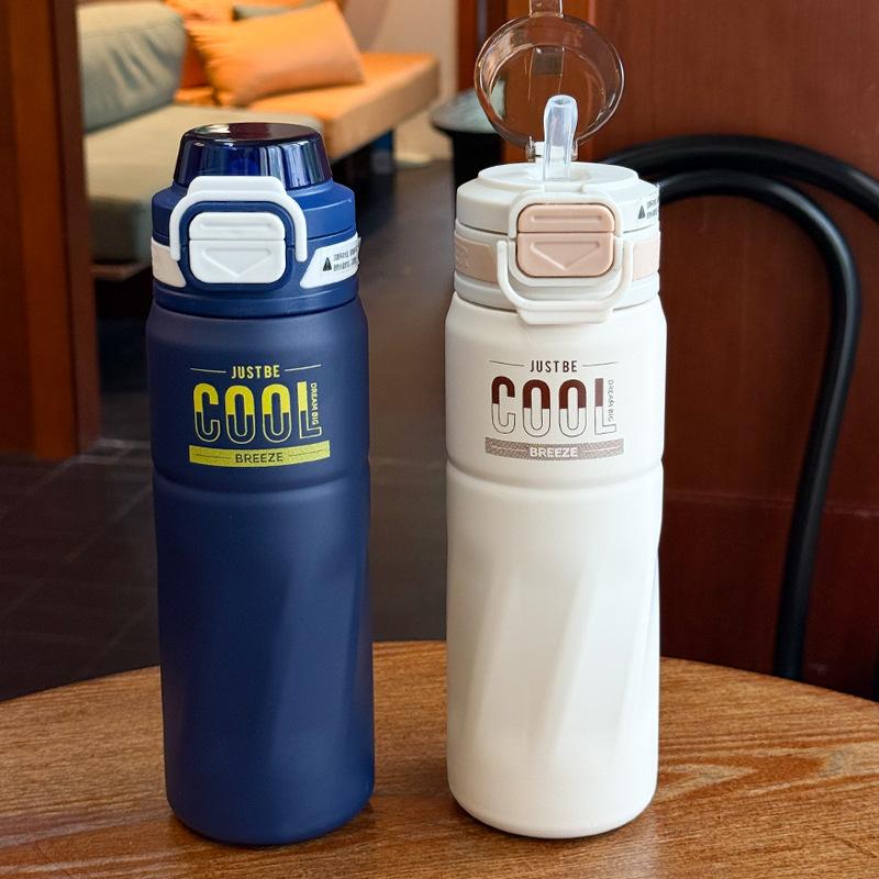 Water bottle thermos cup Large capacity outdoor thermos cup Genuine water cup Campus office stainless steel cup