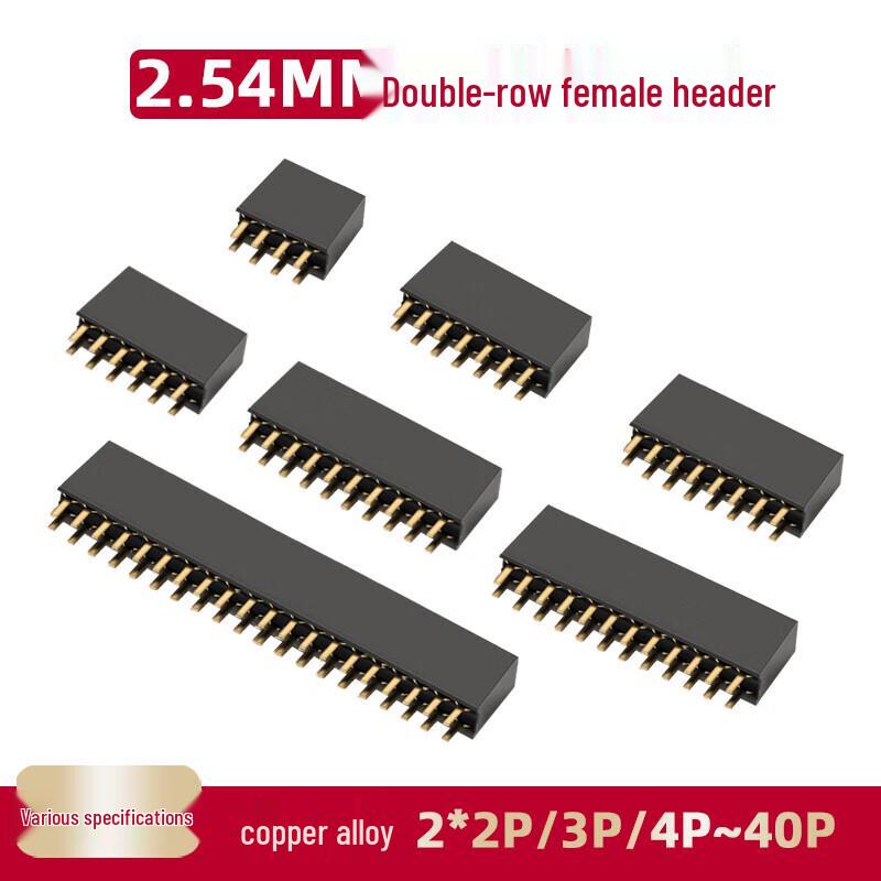 HUIJUN 2.54mm Double Row Pin Header Socket