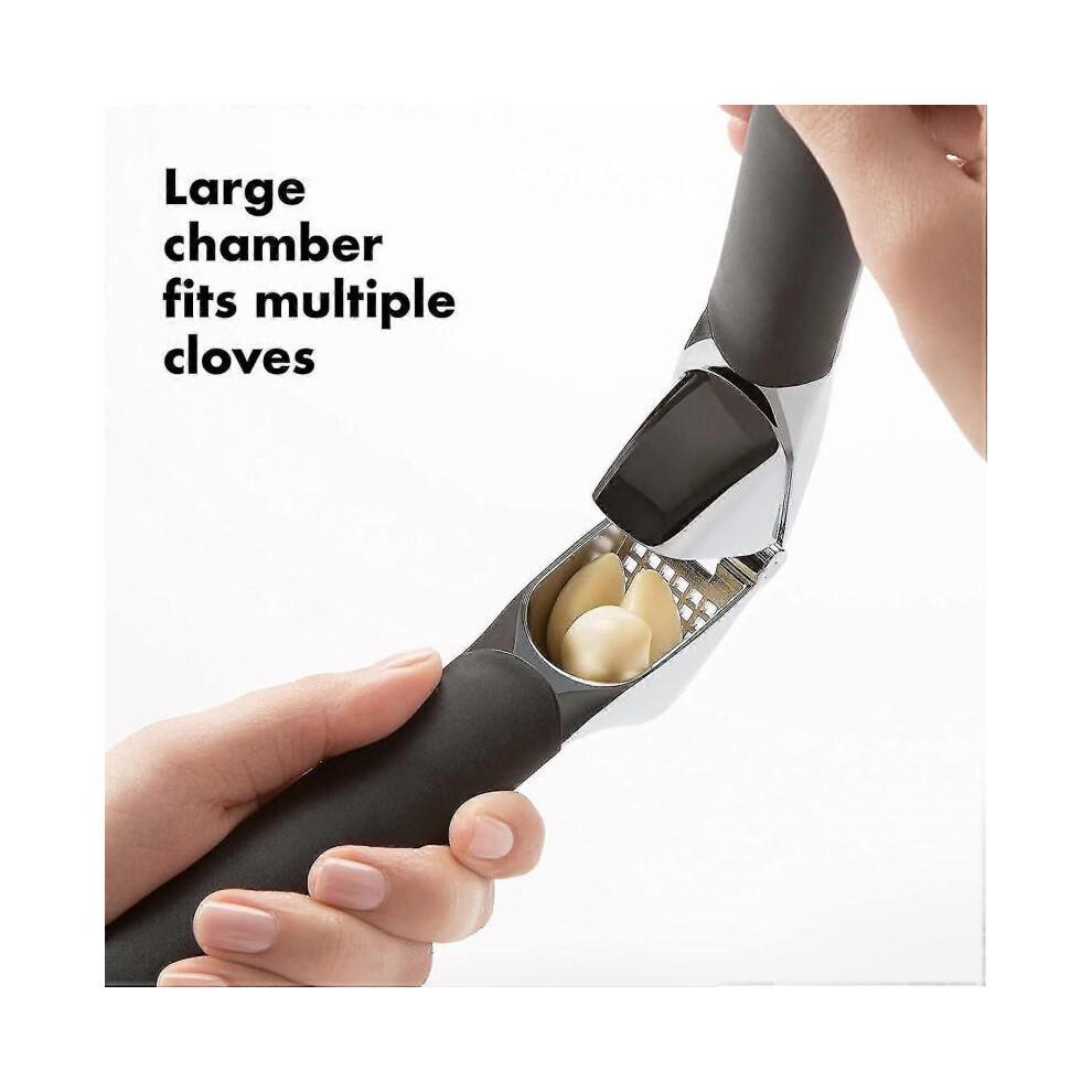 OXO Good Grips Garlic Press - Stainless Steel Dishwasher Safe Kitchen Tool for Crushing Garlic