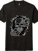"Skeleton Frame Skull" Gothic T-Shirt - Gift for Punk & Dark Aesthetic Fans