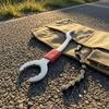 Cycle Multifunction Wrench Red Grip Cycle Bottom Bracket Wrench Adjustable Hook Spanner Double-Ended