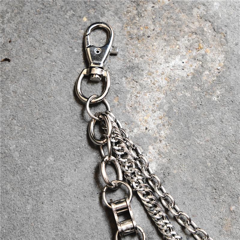 Unisex Spliced Metal Chain Pants Waist Accessory