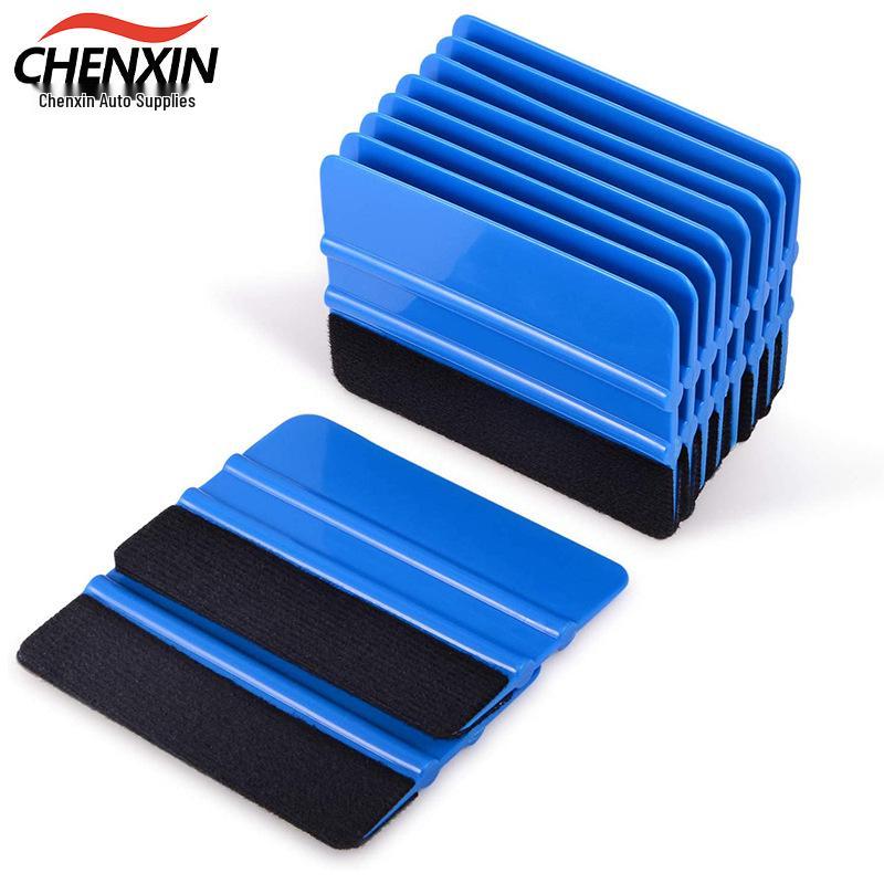 

Cross-border Car Film Scraper with Flannel - Multi-Color Invisible Coat Application Tool Flannel синий