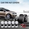 Keenso 20Pcs 17mm Wheel Lug Nut Bolt Hub Screw Silver Cover Tyre Protective Decor CenterCovers Bolt with Removal Tools