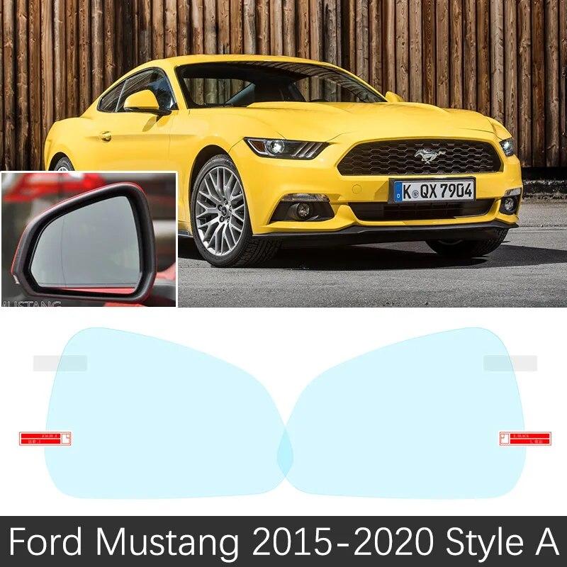 

Для Ford Mustang 5-го, 6-го поколения 2010 ~ S197 S550, зеркальная пленка HD, противотуманная, непромокаемая, наклейка на авто зеркало, автомобильные аксессуары 2015-2020 Style A