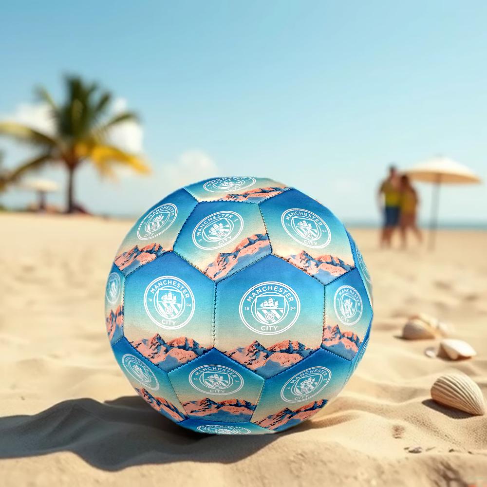 1pc Manchester City Crest Snowscape Size 5 Soccer Ball PVC Football Sports Matches Training Outdoor Games Beach Elastic Balls 070120