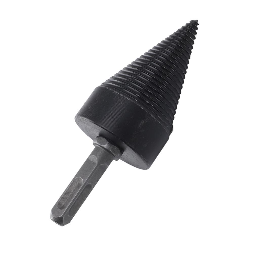 Schwarzer Brennholzspalter Hochkohlenstoffstahl Brennholzspalter Set Holzspaltkegel Bit