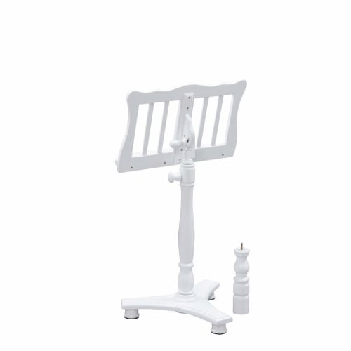 Kikutani FS-0601S White Wooden Music Stand, Height Adjustable, 830-1,150mm (580mm)