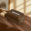 1Pc Retro Imitation Wood Tissue Box Living Room Paper Box Table Desktop Storage Bathroom Home Decoration Tissue Case