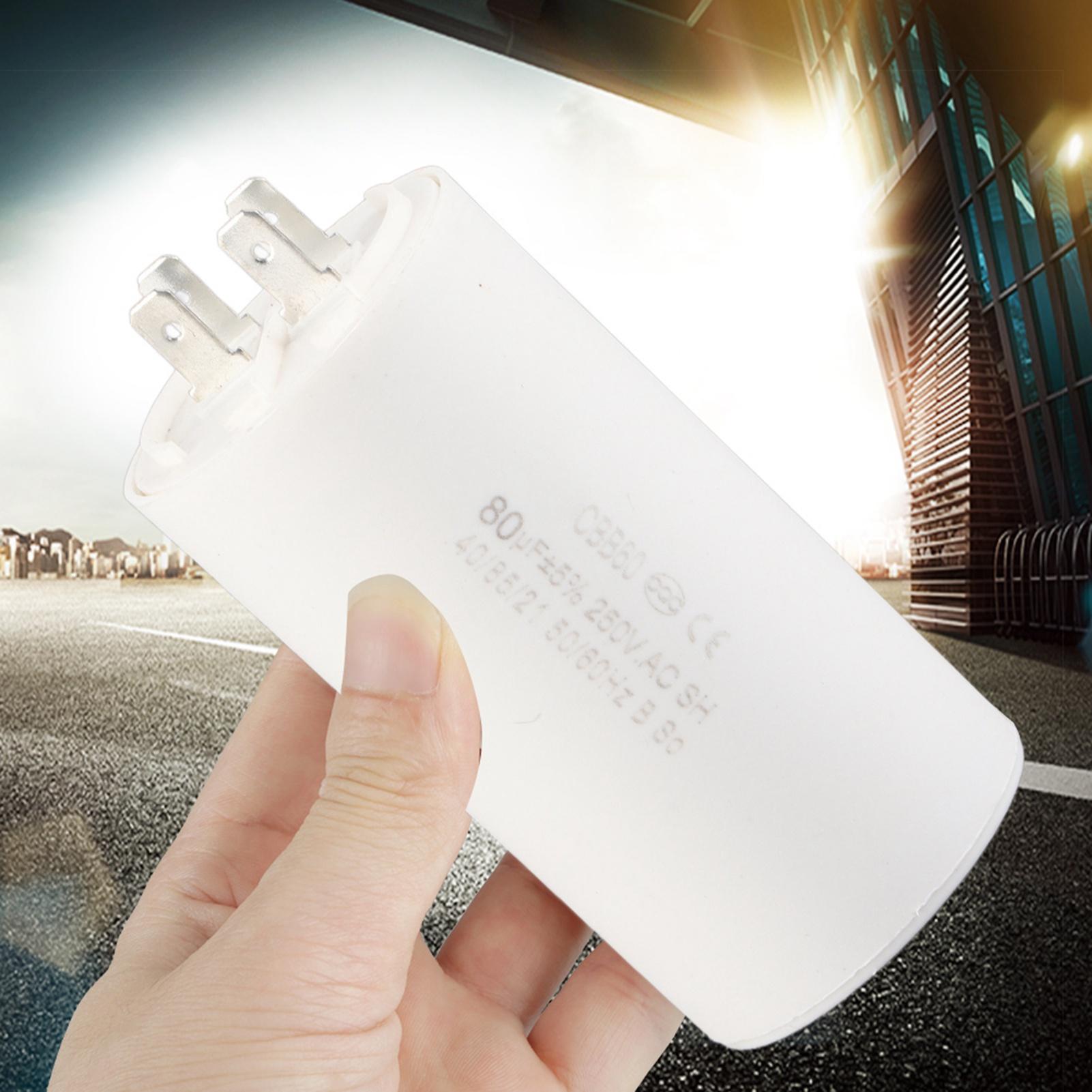 

CBB60 Cylinder Shaped Run Capacitor AC 250V 80uF 50 60HZ for Motor Pump