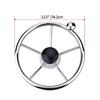 Quick Install Stainless Steel Marine Steering Wheel 13.5 Inch Suitable For Boats Yachts Fast Setup Without Special Tools