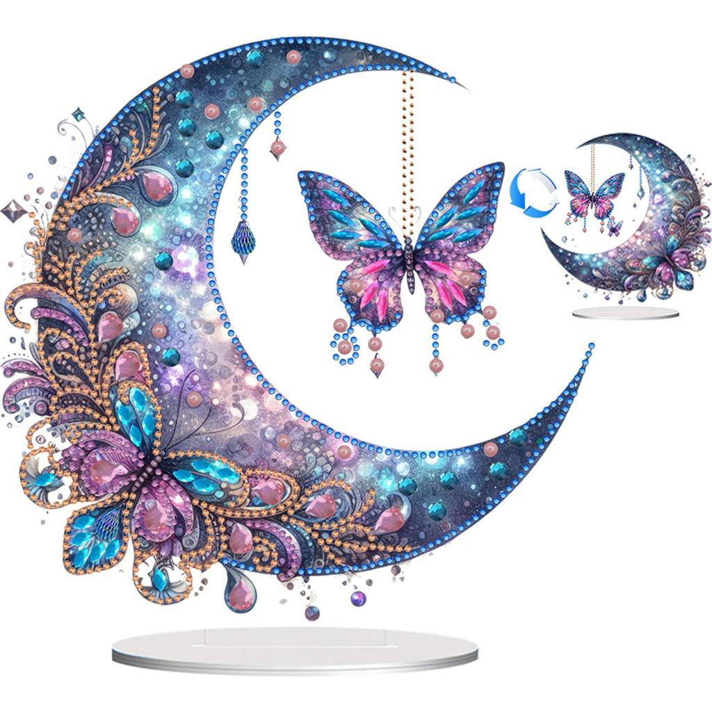 Acrylic 2D Flat Print DIY Diamond Painting Desktop Ornaments Kit 5D Diamond Art Tabletop Decorations Bedroom Table Decoration