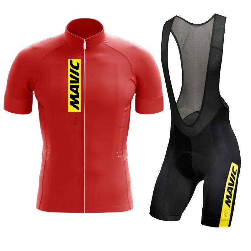 RCC MAVIC Summer Team Summer Cycling Jersey Set Sport Mtb Bicycle Clothing Breathable Short Sleeve Shirt Bike Bib Shorts Ciclism