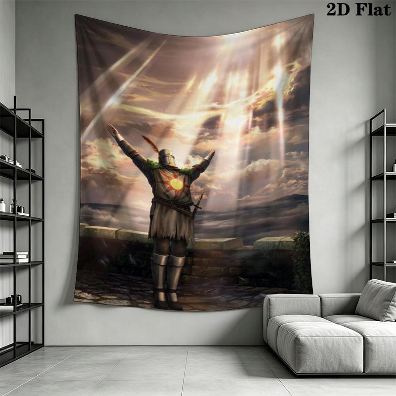 Dark Soul Wall Tapestry Aesthetic Wall Hanging Printed Fabric Blanket Decorative Tapestries for Bedroom Living Room Home Decor