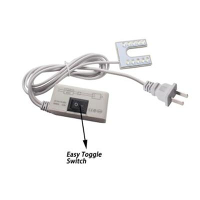 10LED U-förmiges LED-Nähmaschinenlicht mit Magnetfuß für Nähmaschine 110-250V EU/US-Stecker