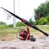 Telescopic Spinning Fishing Rod and Reel Combos Carbon Fiber 1.8m-2.4m with  Fishing Reel Set