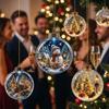 Acrylic Clear Christmas Bauble Hanging LED Lighted Christmas Spherical Pendant  Christmas Tree