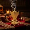 Elegant Alloy Frankincense Resin Burners Luxurious Incenses Holder with Intricate Carving for Living Room Decoration