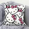 Jit Hello Kitty All-Over Double-Sided Pillow Cover 2D Print Cute Home Decor Sofa Pillowcase Functional Cartoon-Themed Attractive