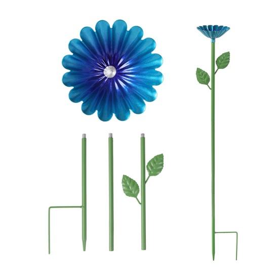 

Metal Flower Garden Stake Decorative Bee Watering Station Hummingbird Feeder Mini Bird Bath Outdoor Pollinator Drinking Bowl for Backyard Bees