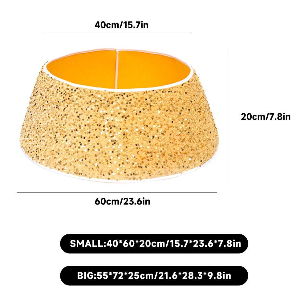 3D Round Plush Christmas Tree Skirt - Decorative Tree Base Cover Festive Christmas Scene Fence Ideal for Holiday Decorations