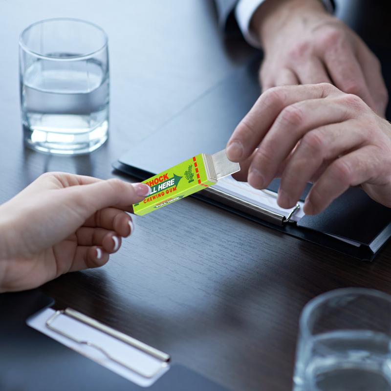 Anti-stress Novelty Gum Gripper Funny Safety Trick Joke shocker Toy Electric Shock Shocking Pull Head Chewing gum Gag