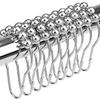 Shower Curtain Hooks Metal Shower Curtain Rings Anti-Drop Shower Hooks for Bathroom Shower Rod Roller Glide Shower Curtain