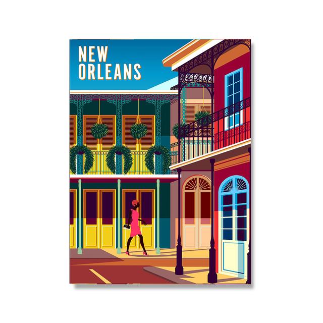 Italy Africa Morocco Travel Vintage Home Decoration Landscape Traditional Beach Poster Vintage