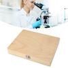 Wooden Microscope Slide Box Holds 100 Slides Microscope Slide Case Holder for Lab Glass Prepare Biological Science Education