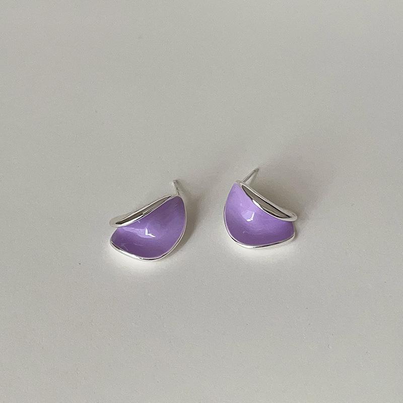 Geometric Fan Shaped Earrings Stylish Daily Ear Jewelry